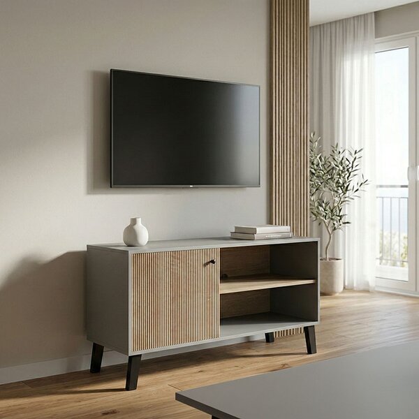Comoda TV Tuscara, nuanta sonoma-antracit, 100 x 40 x 51 cm