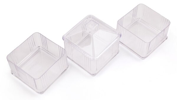 Set cutii de depozitare, 6 bucati Kareakrlk Transparent 10x10x49.5 cm