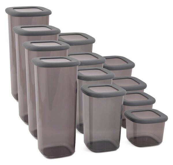 Set 12 recipiente alimentare , UnicUtil, Spacious Versatile, Antracit