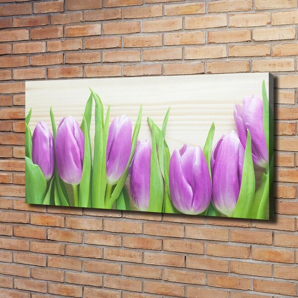Tablou pe pânză canvas lalele mov