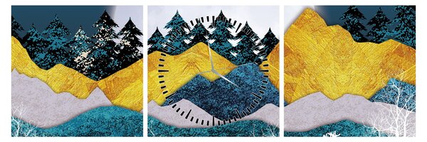 Tablou - Peisaj polar (cu ceas) (90x30 cm)