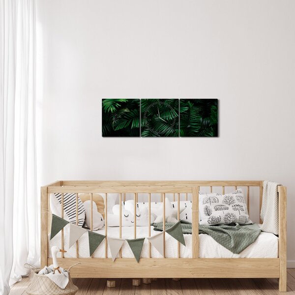 Tablou - Păpădii tropicale (cu ceas) (90x30 cm)