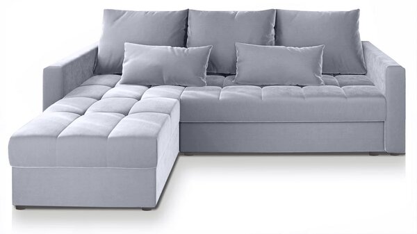 Canapea coltar extensibil ZENOVA 220 x 140 cm, reversibila - gri deschis