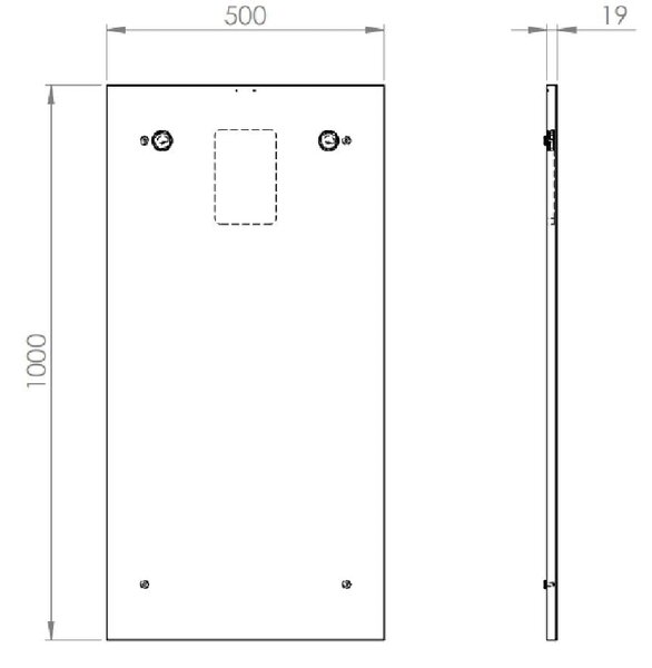 Elita Sote oglindă 50x100 cm dreptunghiular RE066685000010