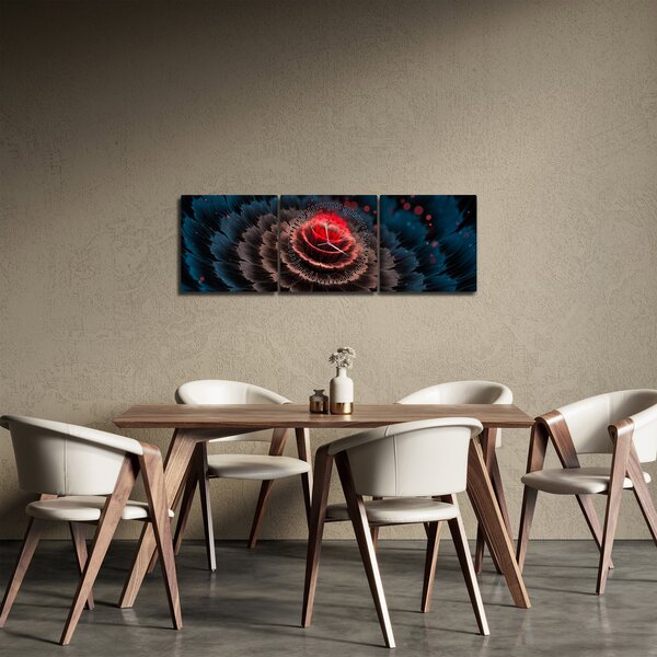 Tablou abstacției (cu ceas) (90x30 cm)