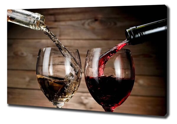 Tablou canvas Două pahare de vin