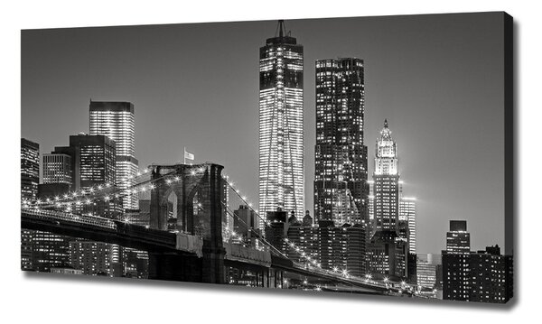 Tablou pe pânză canvas Manhattan pe timp de noapte