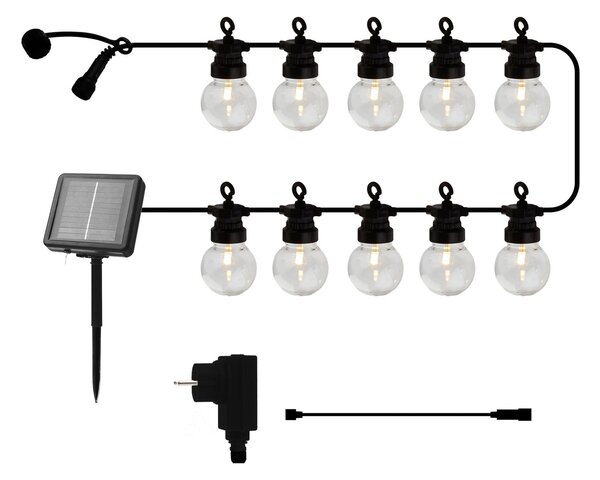 Sirius Set de pornire pentru ghirlandă luminoasă LED Lucas, transparentă, 10 becuri,, Multicolor, Plastic