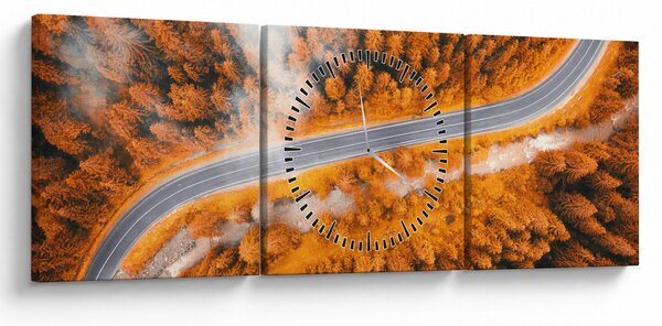 Tablou - Strada montană (cu ceas) (90x30 cm)