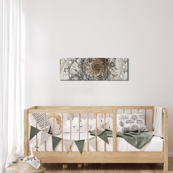 Tablou artei ornamentale (cu ceas) (90x30 cm)