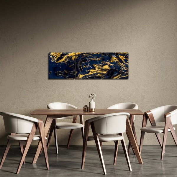 Tablou abstracției (cu ceas) (90x30 cm)