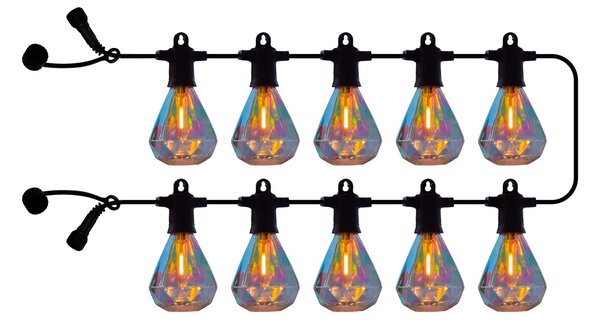 Sirius Ghirlandă luminoasă LED Marcus, transparentă, set de extensie. 10 becuri., Transparent, Plastic