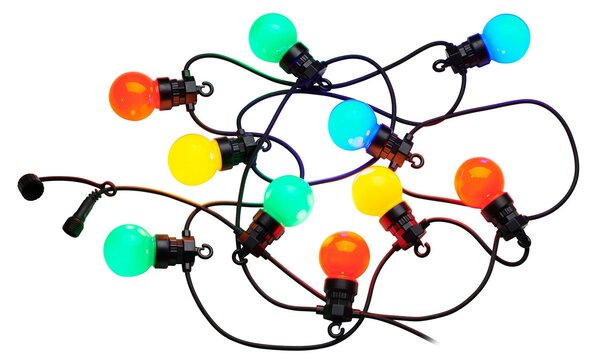 Sirius Set de pornire cu ghirlandă luminoasă LED Lucas, colorată, 10 becuri,, Multicolor, Plastic