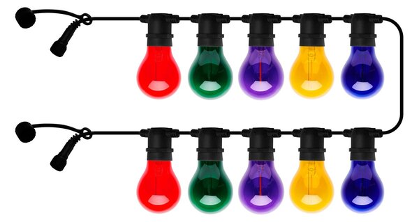Sirius Ghirlandă luminoasă LED Tobias, extensie, multi, 10 becuri, lungime 4,5 m, Multicolor, Plastic