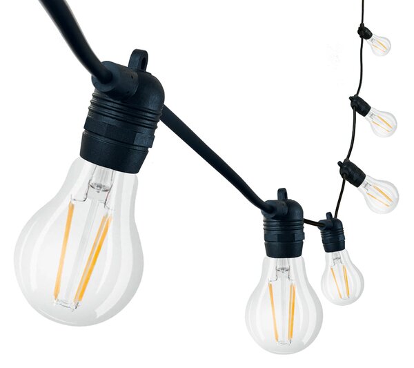 Ghirlanda luminoasa 5 m. cu 5 becuri A60 LED E27 interconectabila