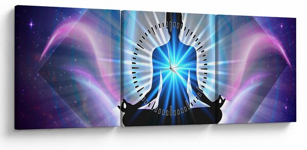 Tablou - Meditație (cu ceas) (90x30 cm)