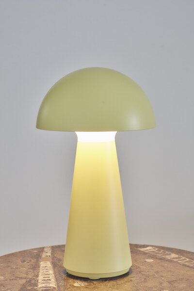 Sirius Lampă de masă cu LED și baterie Sam, galbenă, din plastic, înălțime 28 cm, IP54, reglabil, Galben, Plastic, Scandinavă