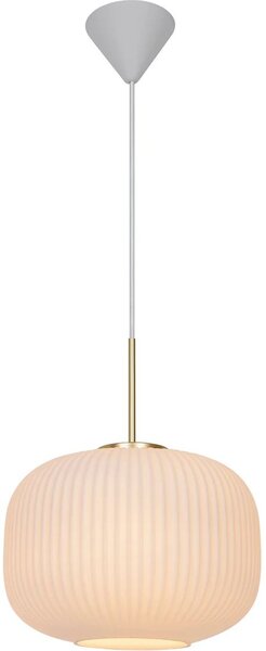 Nordlux Milford lampă suspendată 1x60 W alb-alamă-opal 2213213001