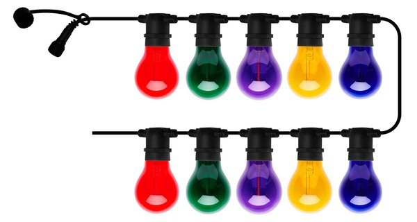 Sirius Ghirlandă luminoasă LED Tobias, set de bază, multicoloră, 10 becuri, lungime, Multicolor, Plastic