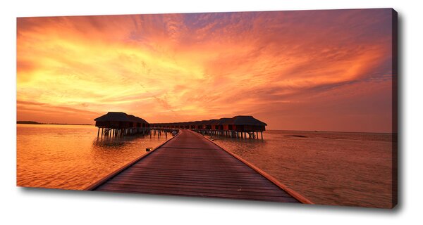 Pictură pe pânză bungalow-uri Maldive