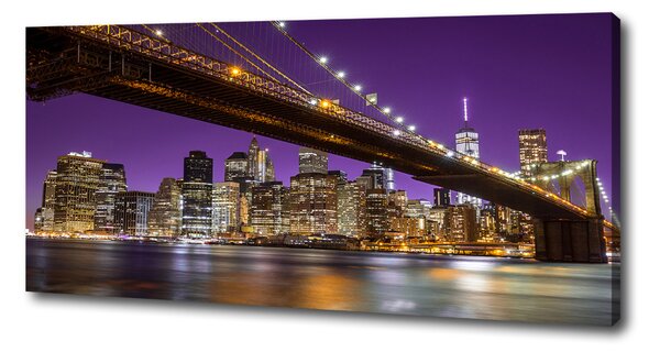 Tablou canvas Manhattan pe timp de noapte