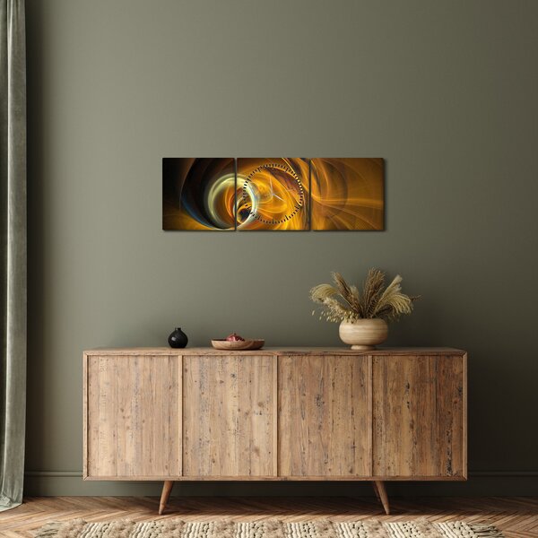 Tablou - Abstarcție în mișcare (cu ceas) (90x30 cm)