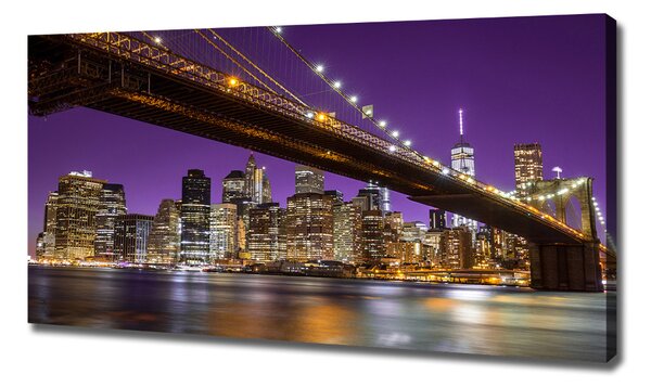 Tablou canvas Manhattan pe timp de noapte