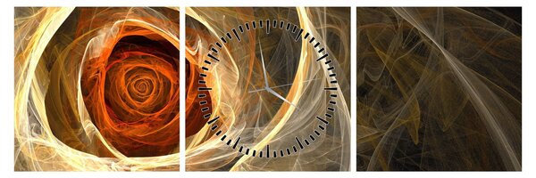 Tablou - Trandafir sufletului artistic (cu ceas) (90x30 cm)