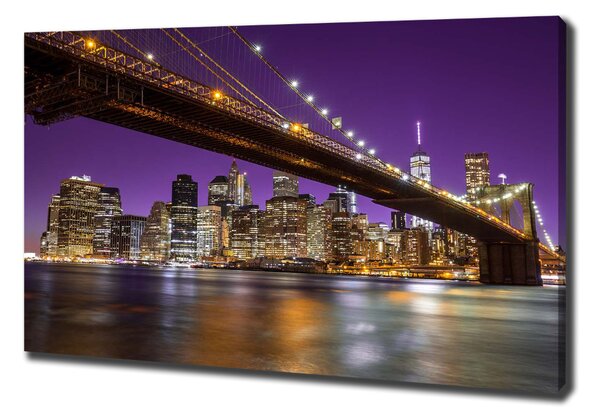 Tablou canvas Manhattan pe timp de noapte