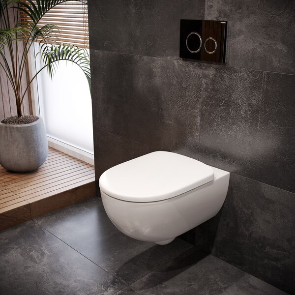 Geberit Selnova Premium vas wc cu capac soft-close agăţat fără margine alb lucios 502.793.00.1