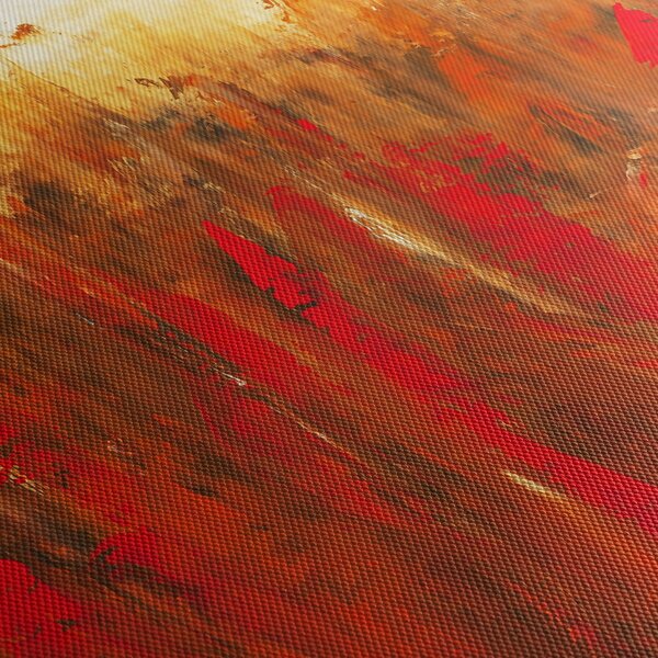 Tablou cu abstracție pictată (cu ceas) (90x30 cm)