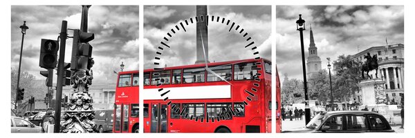 Tablou - Trafalgar Square (cu ceas) (90x30 cm)