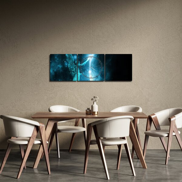 Tablou cu înger (cu ceas) (90x30 cm)