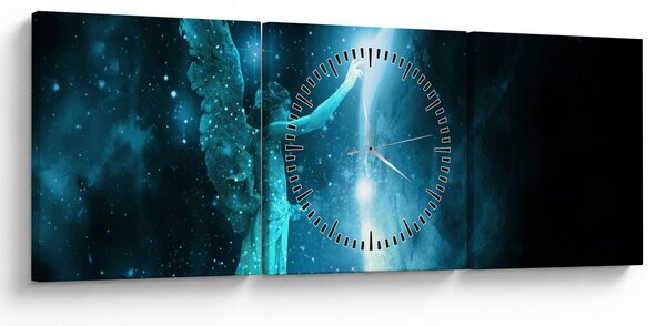 Tablou cu înger (cu ceas) (90x30 cm)