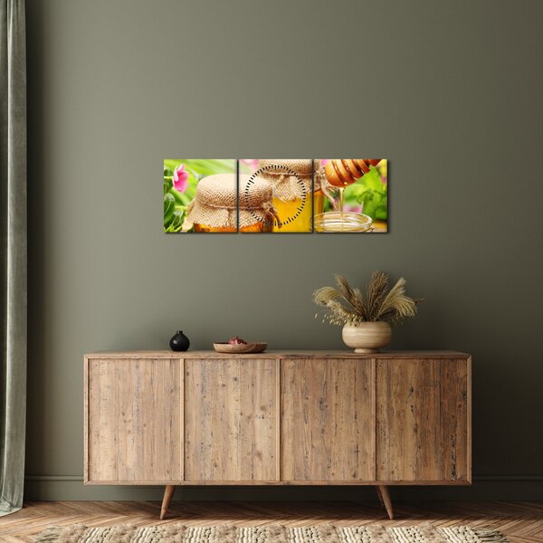 Tablou cu miere (cu ceas) (90x30 cm)