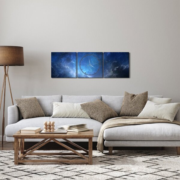 Tablou cu cerul (cu ceas) (90x30 cm)