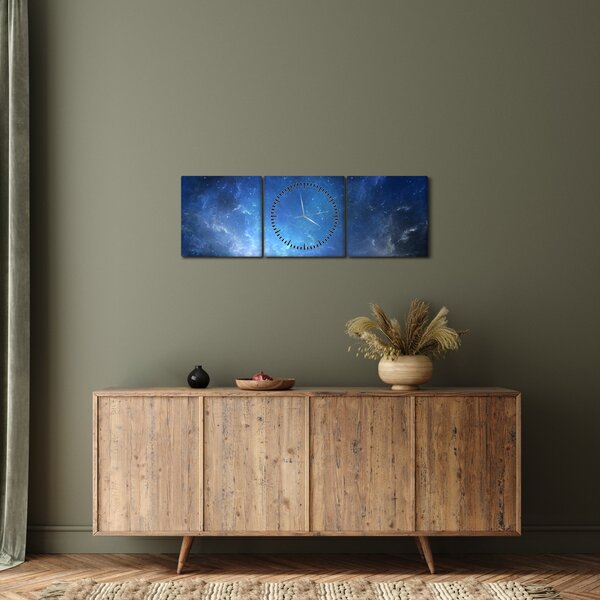 Tablou cu cerul (cu ceas) (90x30 cm)