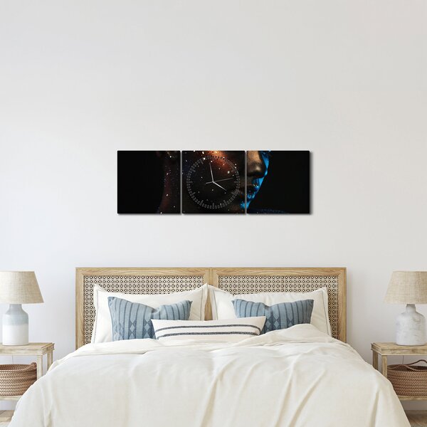 Tablou strălucitor a femeii (cu ceas) (90x30 cm)