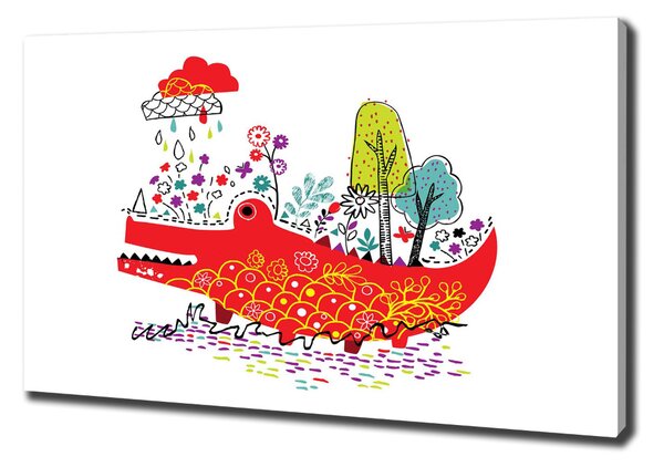 Print pe pânză culoare crocodil