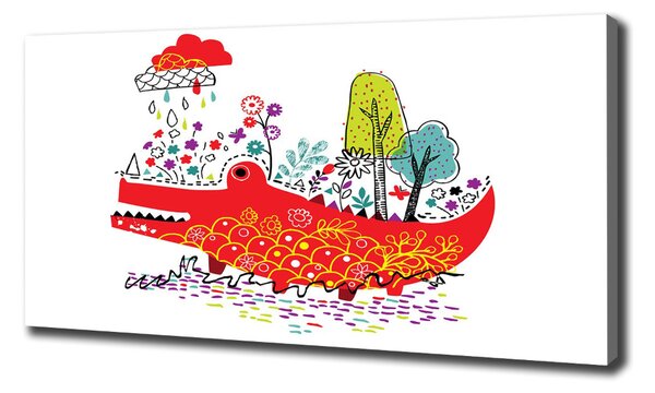 Print pe pânză culoare crocodil
