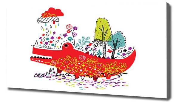 Print pe pânză culoare crocodil