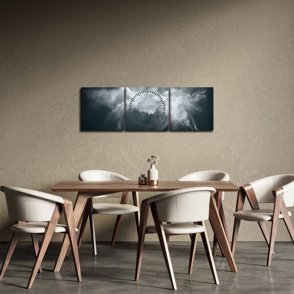 Tablou cu abstracție (cu ceas) (90x30 cm)