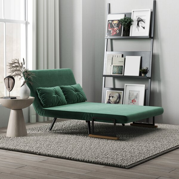 HOMCOM Canapea Pat de 2 Locuri cu Spătar Reglabil pe 5 Nivele, Canapea Pat Pliabilă cu 2 Perne, 102x73x81 cm, Verde | Aosom Romania
