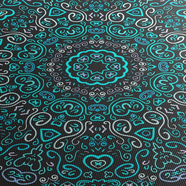 Tablou cu abstracție ornamentală (cu ceas) (90x30 cm)