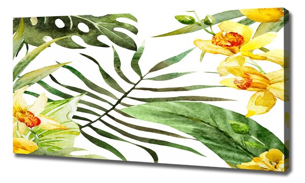 Imprimare tablou canvas flori tropicale