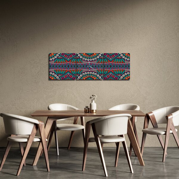 Tablou cu bastracție ornamentală (cu ceas) (90x30 cm)
