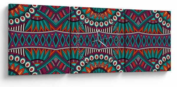 Tablou cu bastracție ornamentală (cu ceas) (90x30 cm)