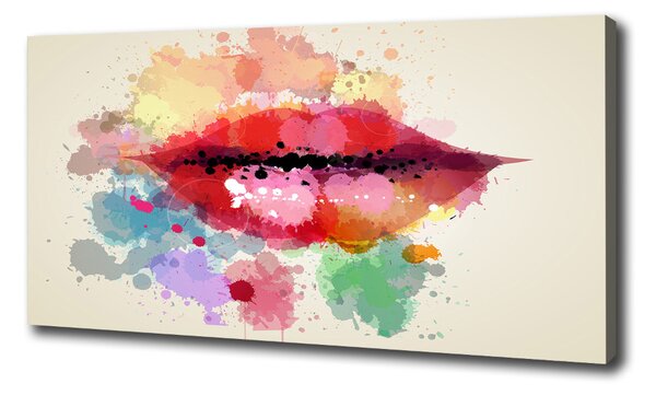 Imprimare tablou canvas buzele colorate