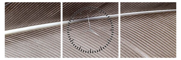 Tablou cu fibre abstacte (cu ceas) (90x30 cm)