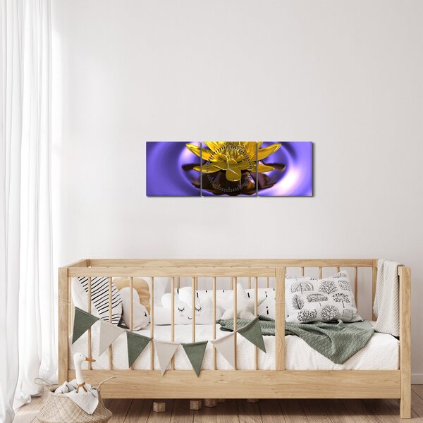 Tablou - Lotus (cu ceas) (90x30 cm)